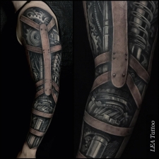 Mechanical Sleeve  by LEA Tattoo