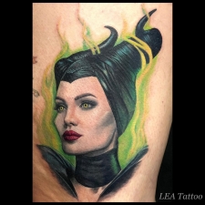 Maleficent in color  by LEA Tattoo